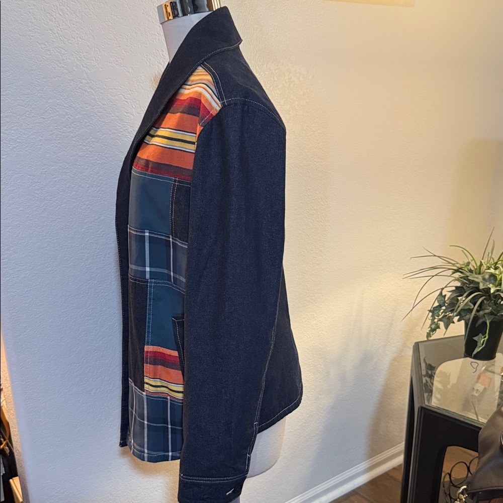 Sun + Stone Men's Multicolor Patchwork Jacket Siz… - image 3